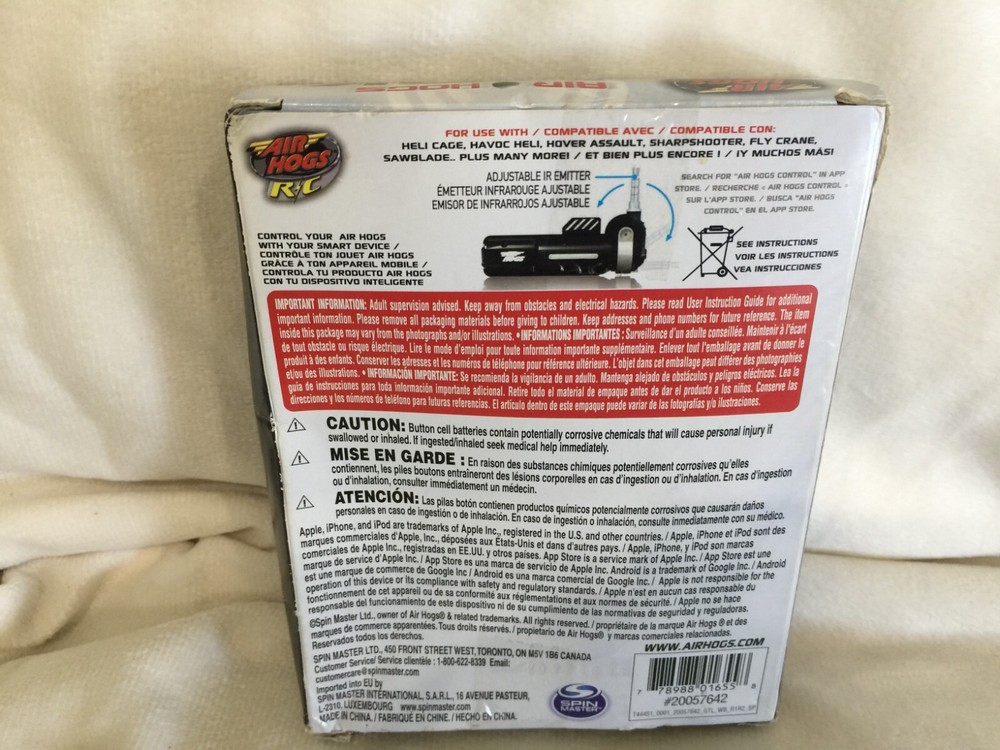 Air Hogs Link Remote Control Transmitter iOS Android Device RC Havoc Heli Cage