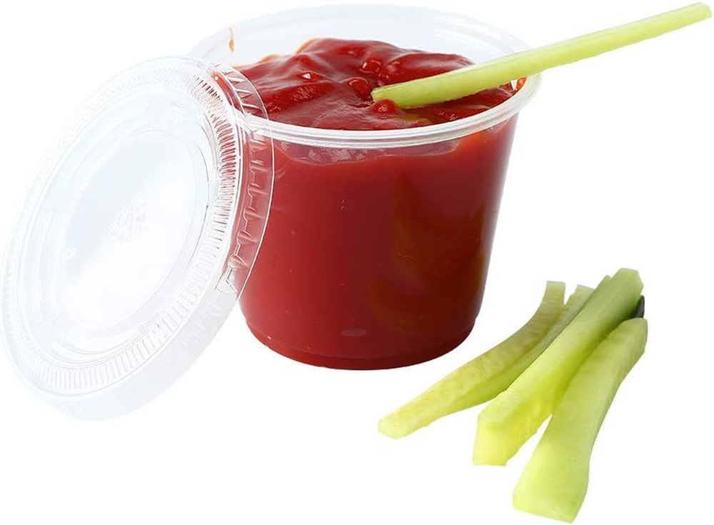 200-1Oz Clear Polypropylene Small Plastic Containers | Cups | with Lids