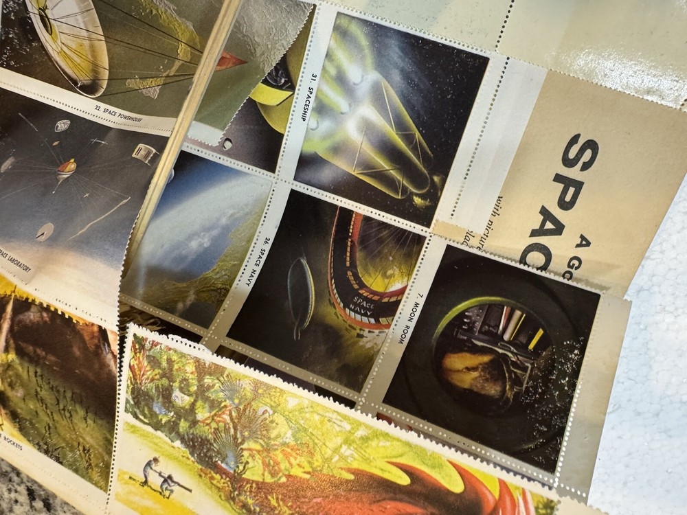 Vintage 1959 Space Travel Sticker Book By Golden Press