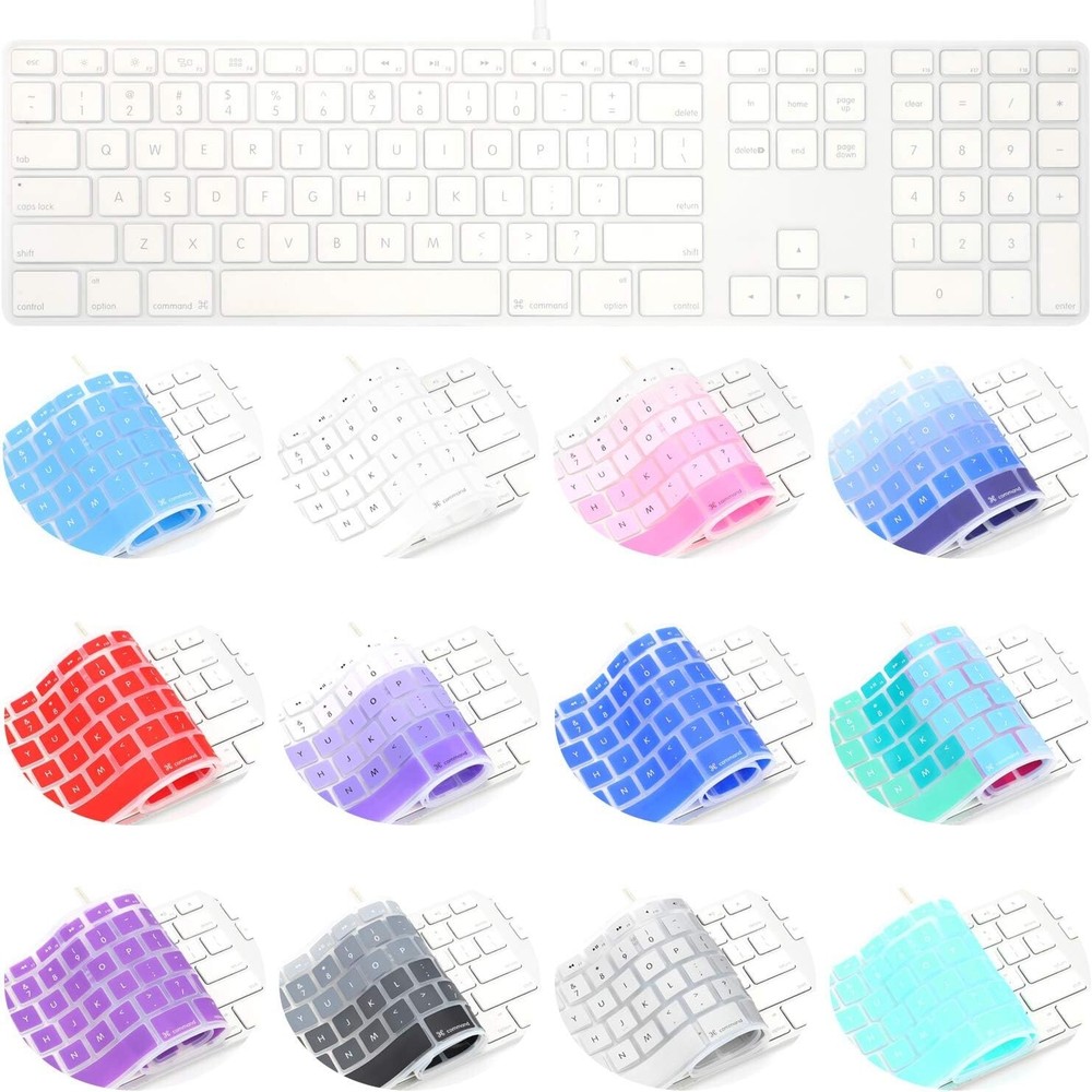 Reusable Transparent Keyboard Cover for Full-Size iMac A1243 - Slim & Protective