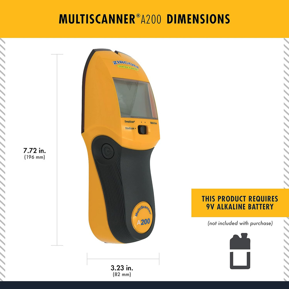 Multiscanner A200 – Electronic Wall Scanner Stud Finder & Metal Detector with Li