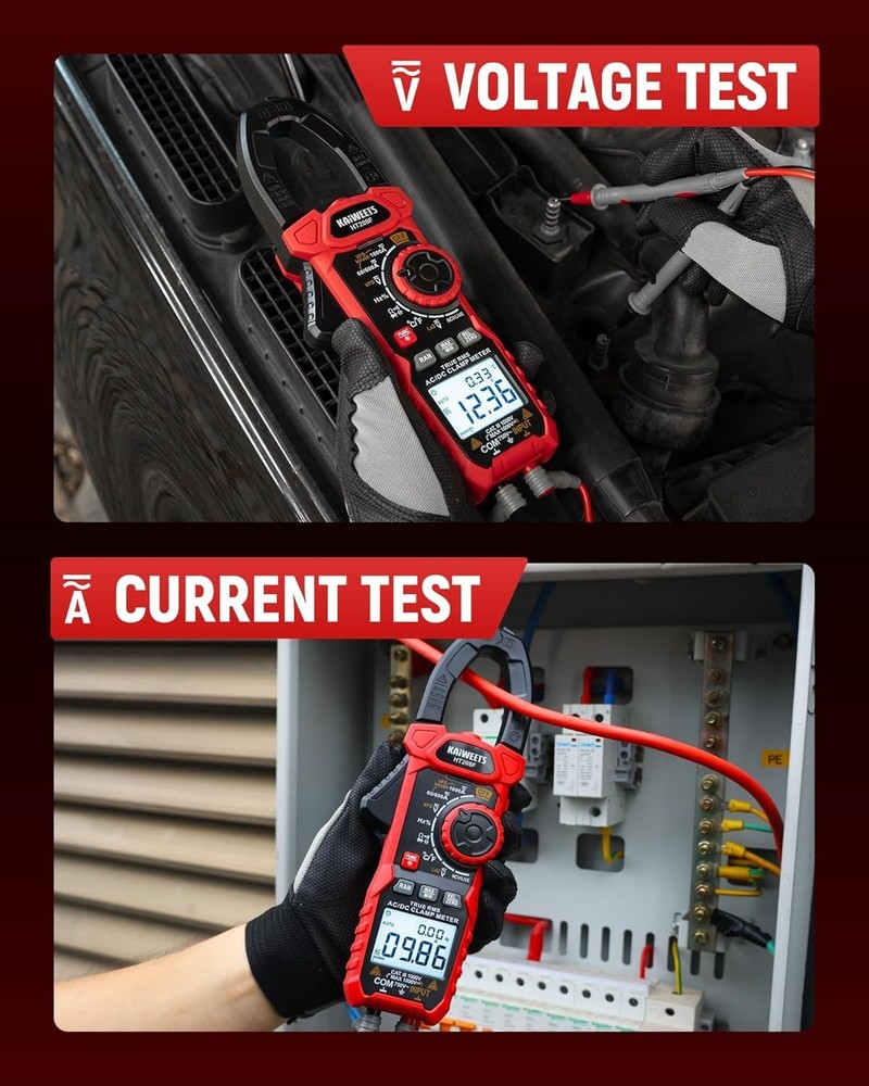Inrush Digital Clamp Meter 1000A with Backlit; Multimeter TRMS 6000 Counts, A...