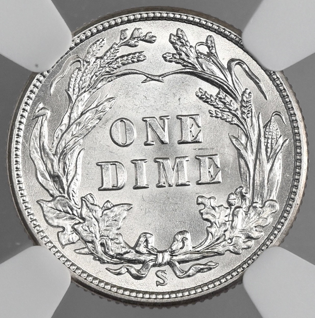 1912-S 10C BARBER SILVER DIME "SAN FRANCISCO" NGC MS61 #8404753-047