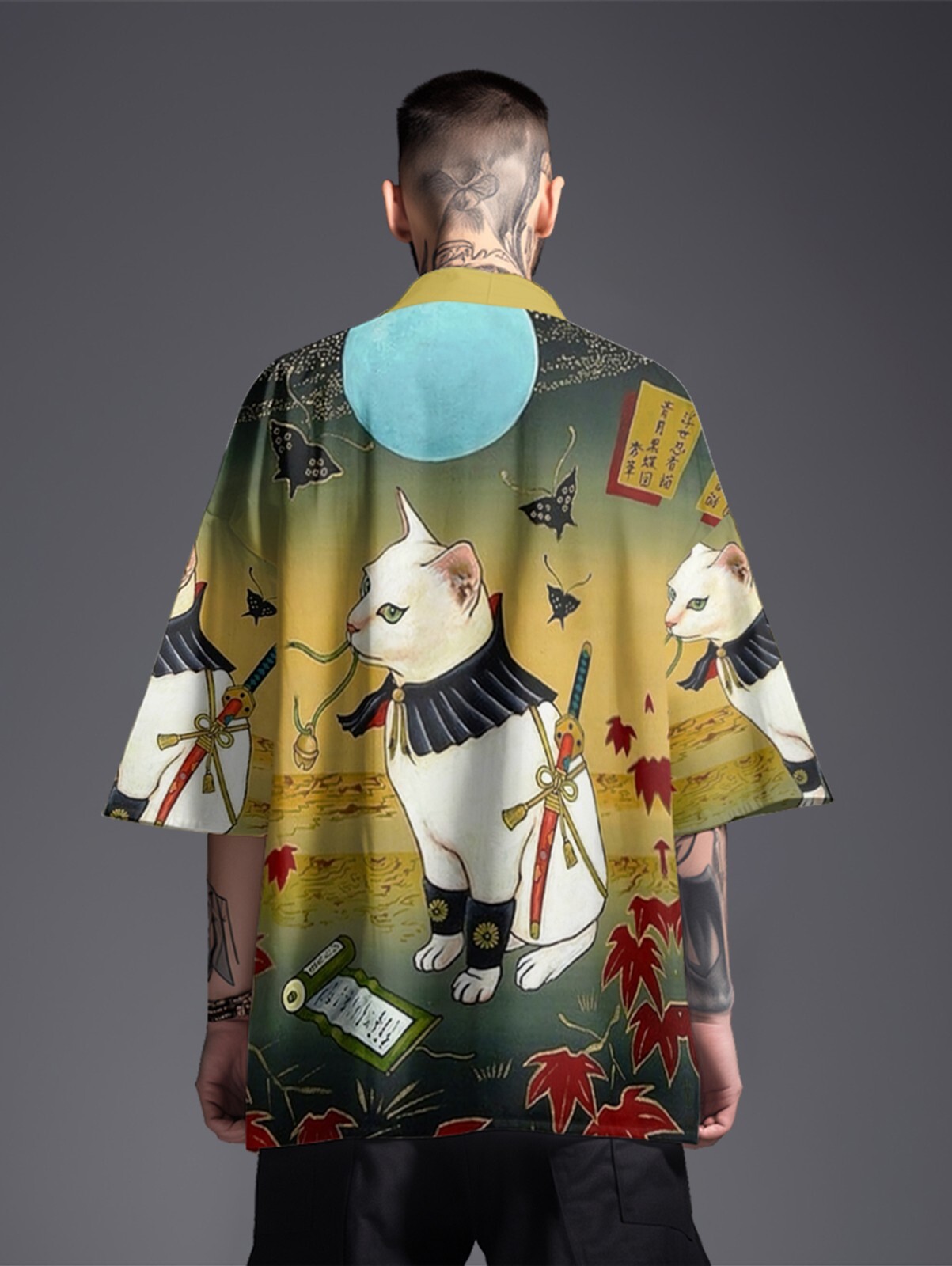 Niepce Unisex Japanese Graphic Lightweight Kimono Cardigan Shirt Tops