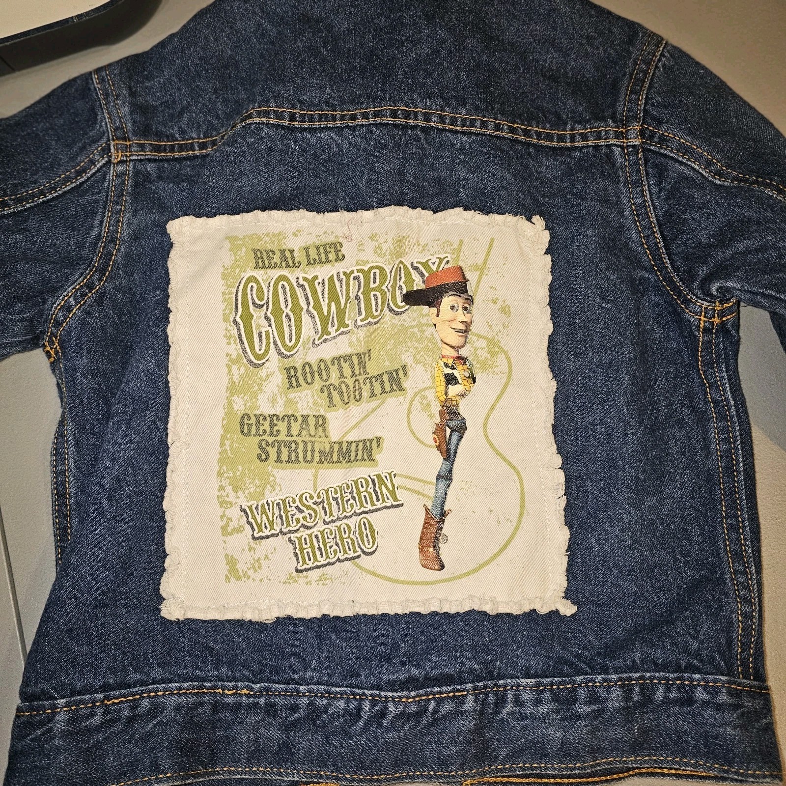 Vintage Disney Store Toy Story Jean Jacket 3t! Woody!