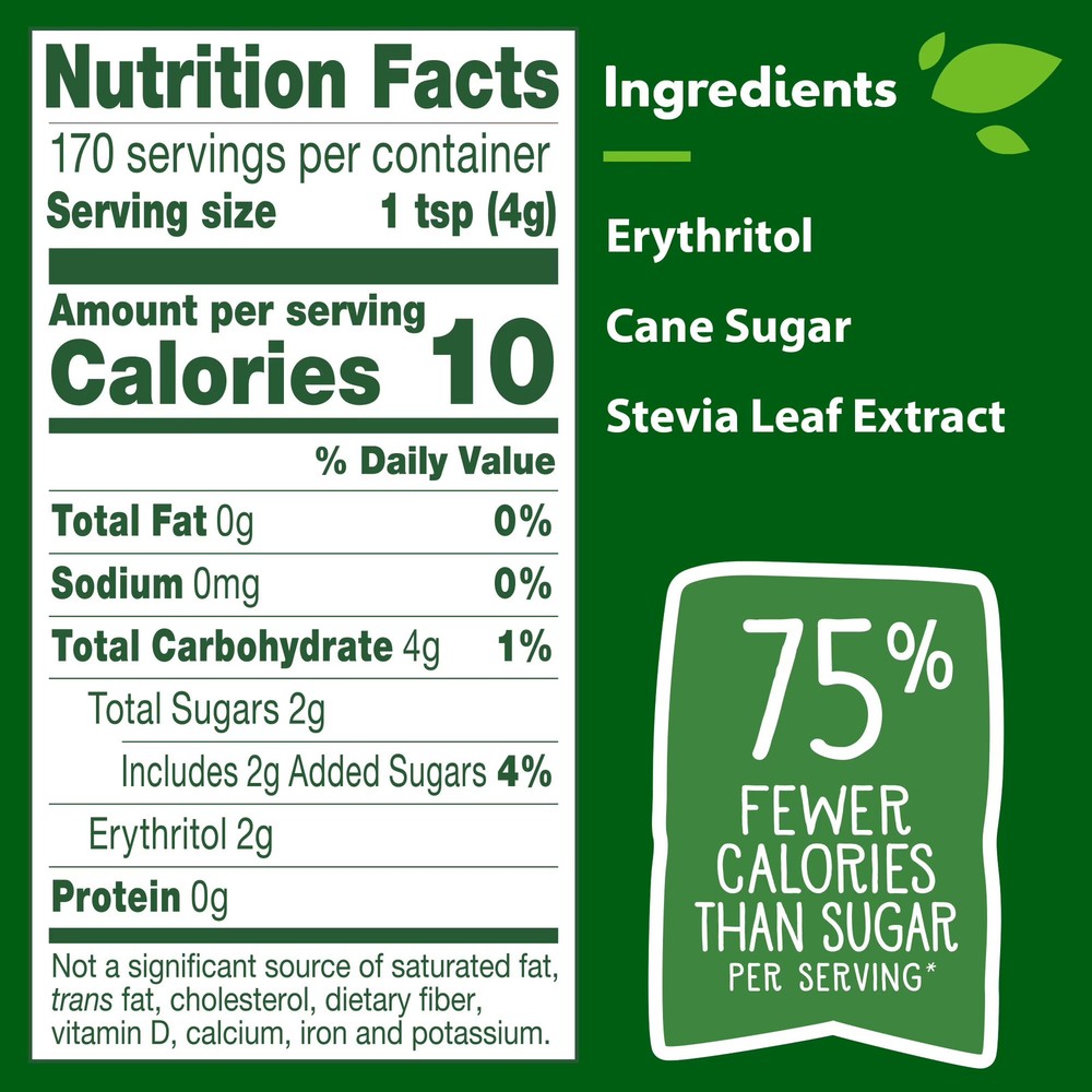Stevia Cane Sugar Blend Sweetener