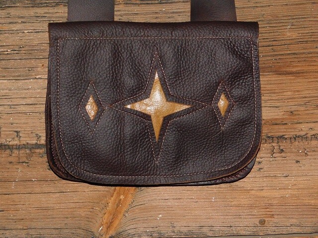LEATHER MUZZLELOADER POSSIBLES POUCH BAG