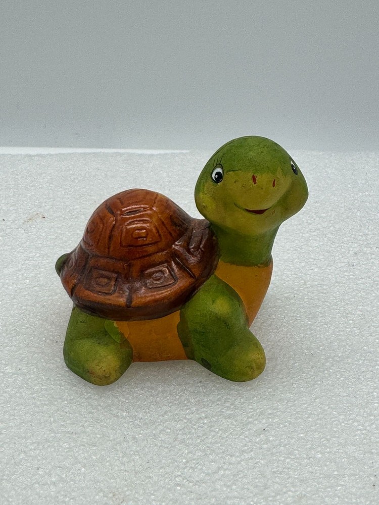 Vintage Kitschy Ceramic Turtle Figurine