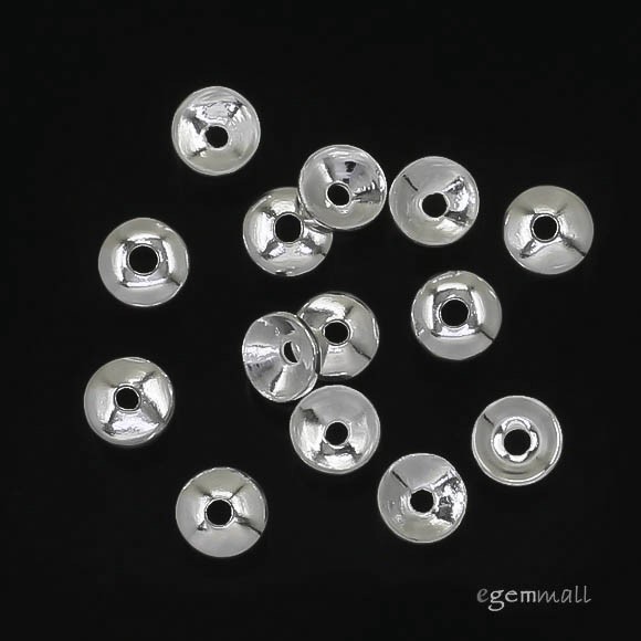 40 Sterling Silver Simplicity Bead Cap 3mm #97869