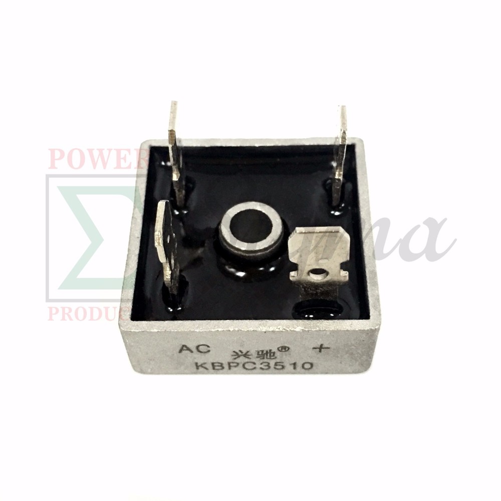 2 PCS KBPC3510 35A 1000V Single Phase Square Diode Bridge Rectifier Metal Case
