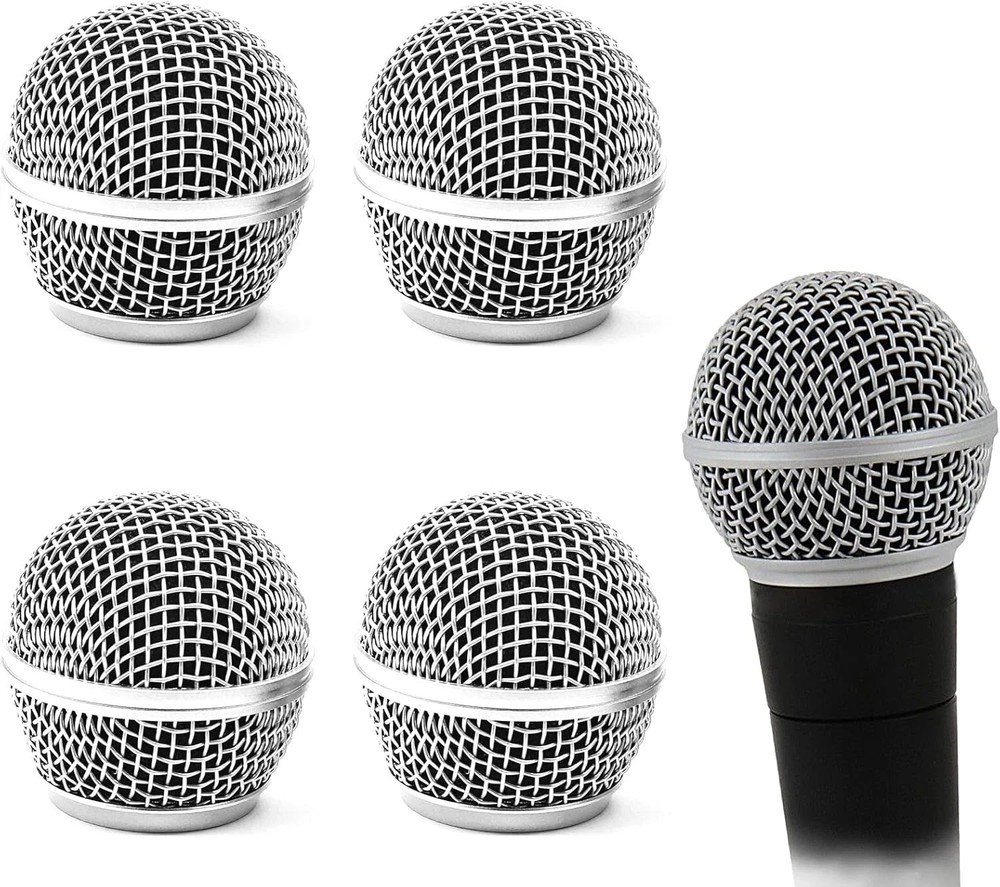 4 Pack SM58 Microphone Head Replacement Standard Size Grille Mic Replacement wit