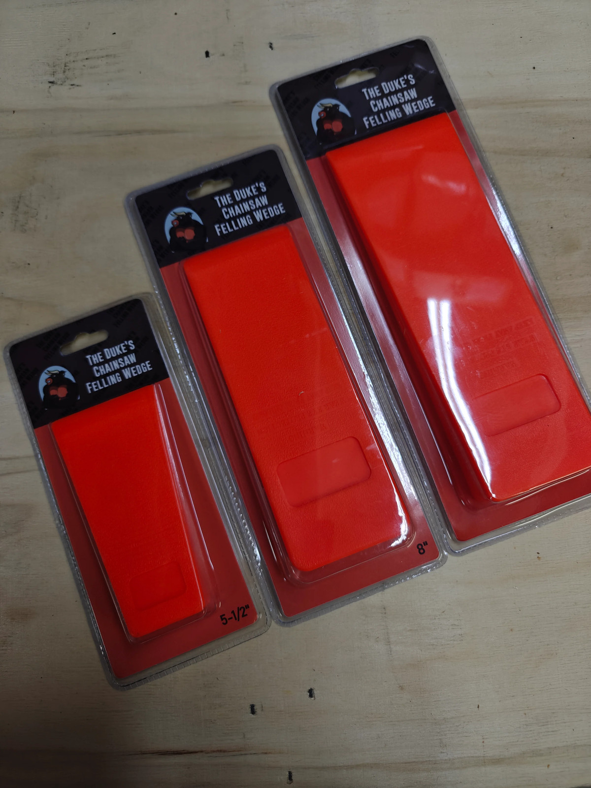 THE DUKE'S ORANGE FELLING WEDGES