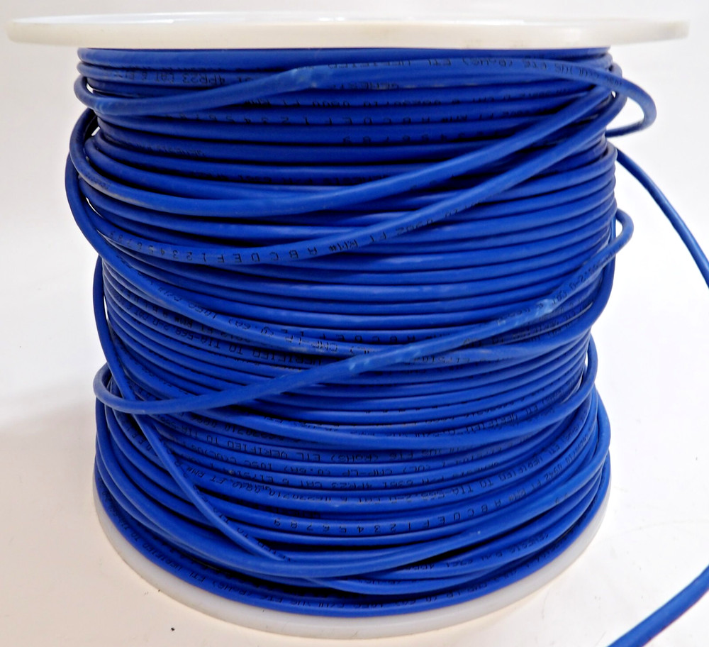 Genesis 63611106 CAT6 Plenum Cable 23/4 Solid BC UTP CMP FT6 Blue 1000' Spool