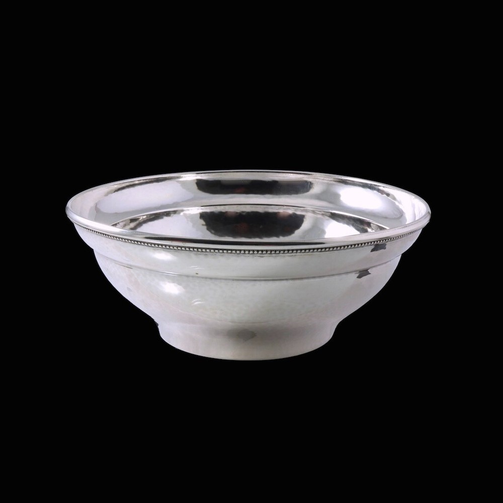 Georg Jensen. Hammered Sterling Silver Bowl #418.