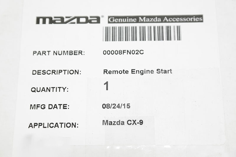 2007-2015 Mazda CX-9 Remote Engine Start Control Module w/ Key FOB OEM NEW