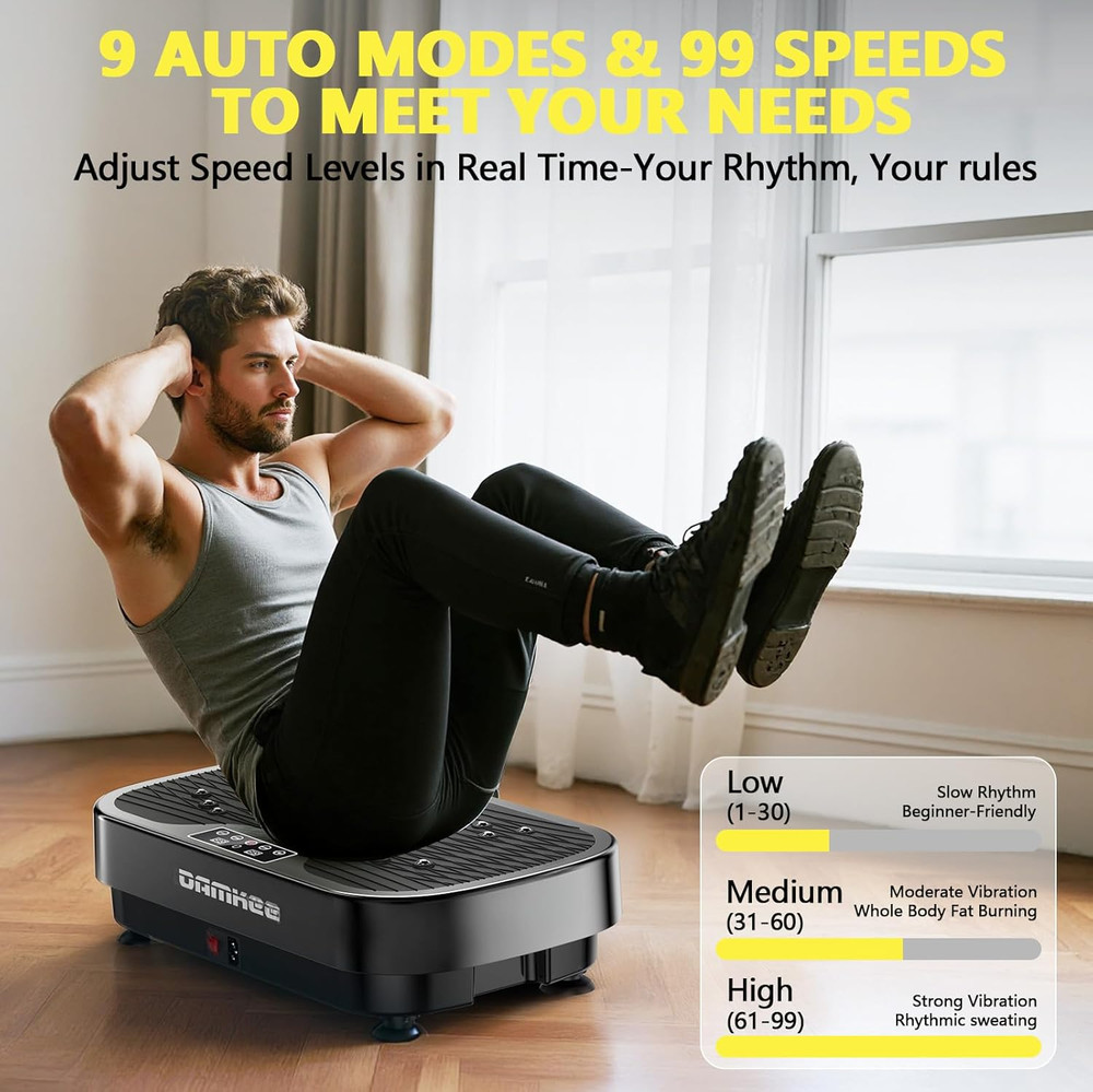 Vibrating Board Exercise Machine, Vibrating Platform for Lymphatic Drainage, 120