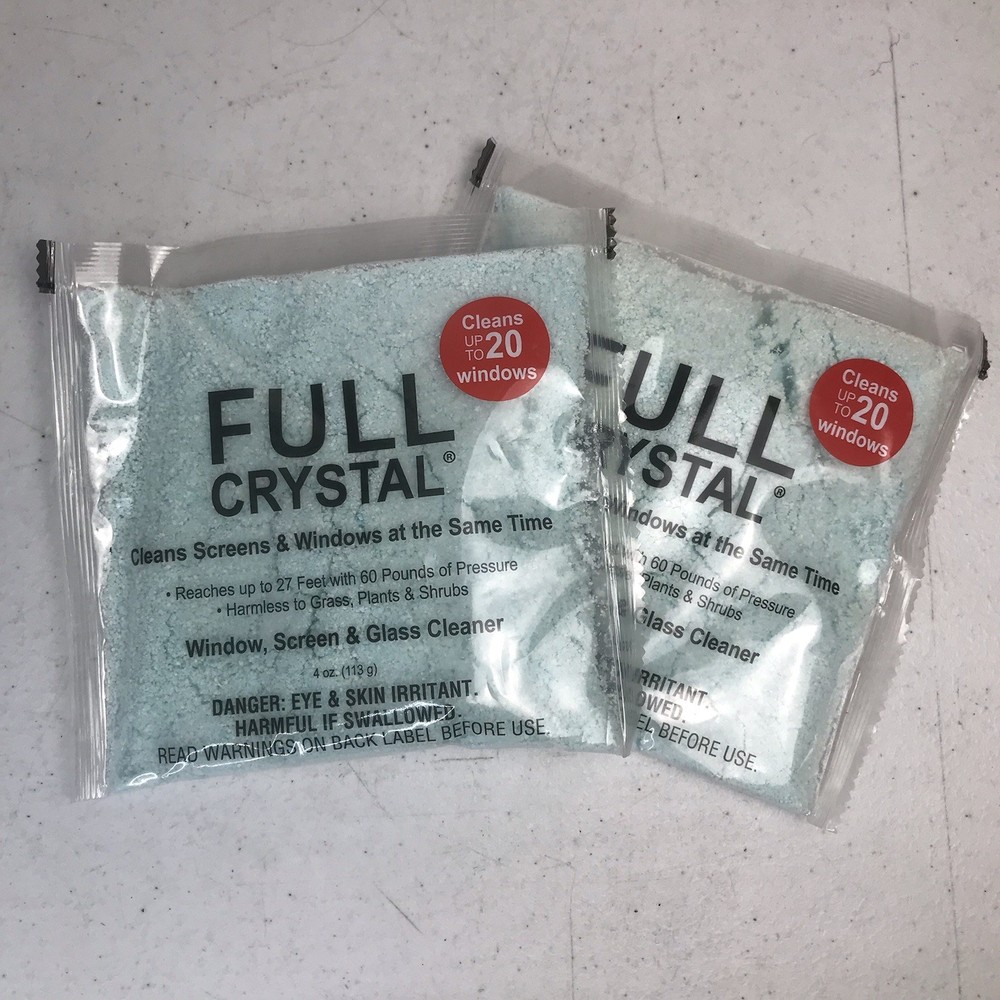 2 Full Crystal Window Cleaner 4 Oz Refill Packs