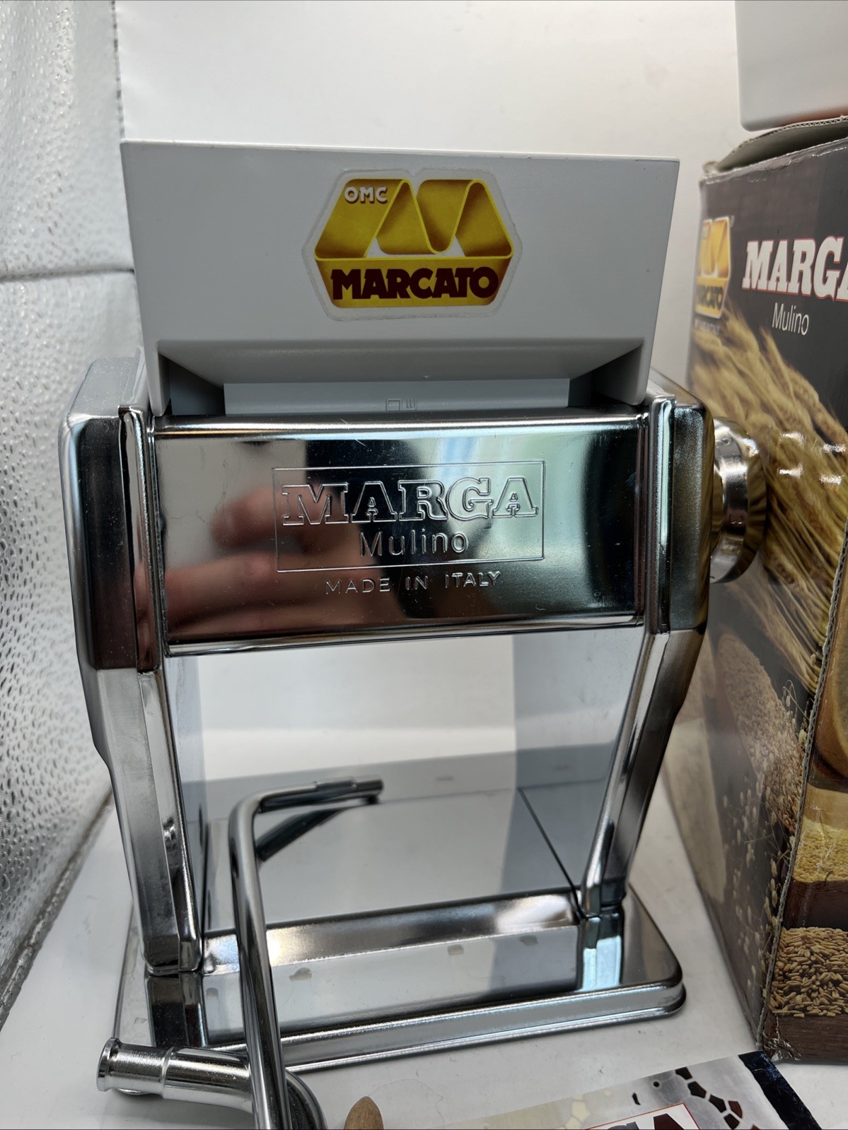 Vintage Marcato Marga Mulino Steel Mill Grain Crusher Grinder Machine Italy EUC