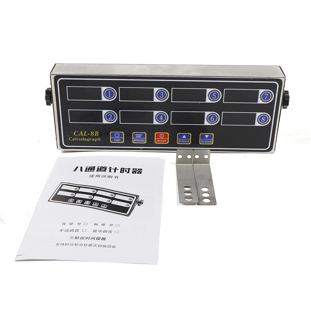 8 Channel Commercial Digital Timer Calculagraph Kitchen Loud Countdown Modern US