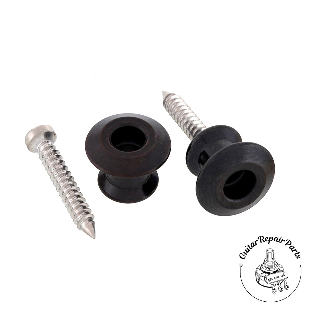 Dunlop Strap Button Set For Straplok Dual Design Strap Locks -  Black