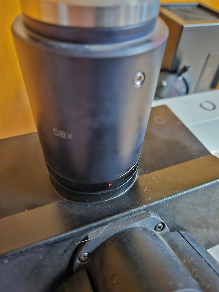 OLYMPUS BX60F5 BX60 TRINOCULAR FLUORESCENCE MICROSCOPE W/ 5 UPLANFL OBJECTIVES