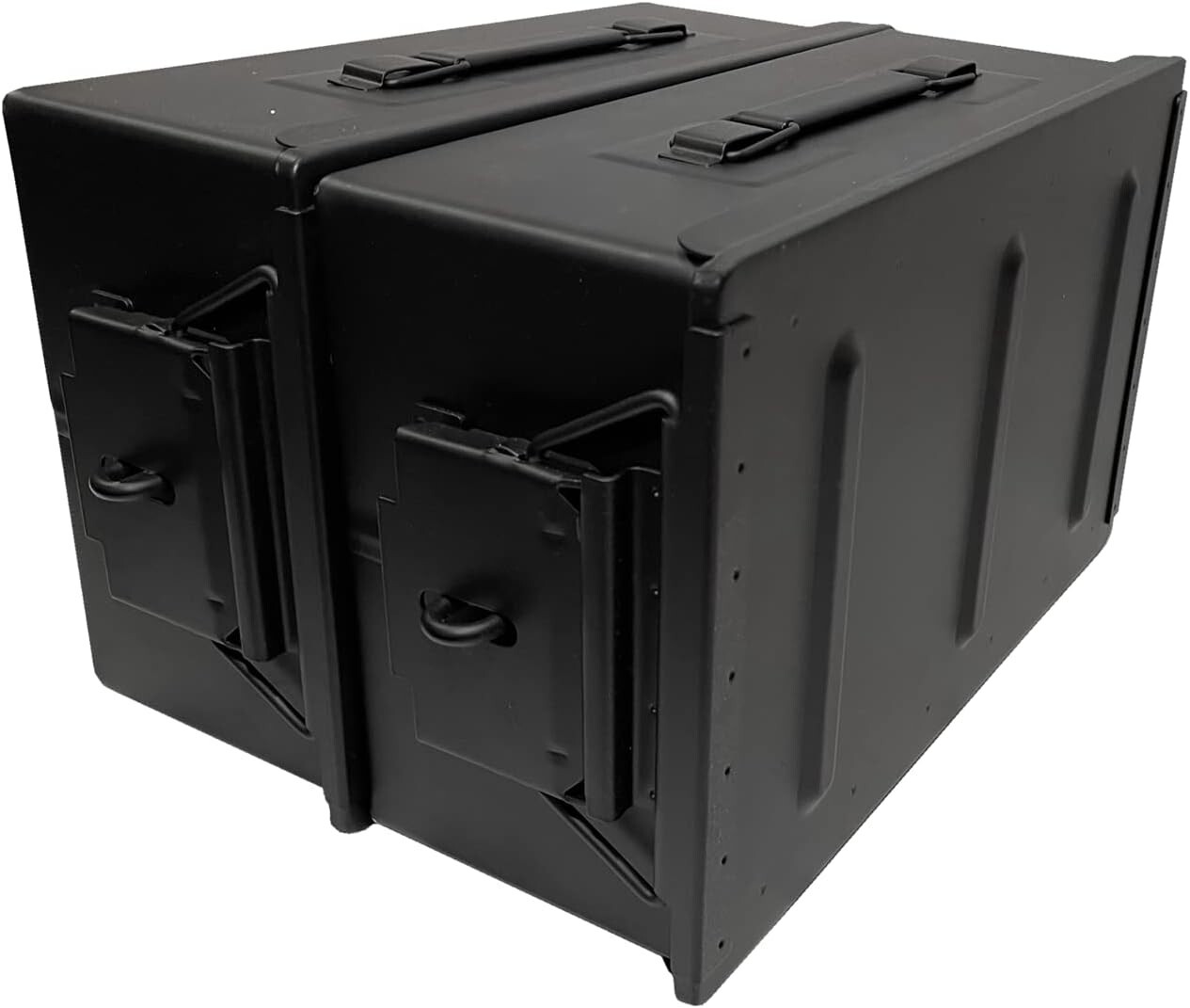 Heavy Duty Metal Ammo Can, Tactical Waterproof Lockable Ammo Crate, ( Black )