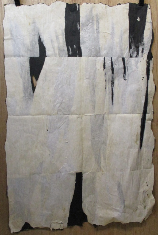 SUBWAY DRAWING chalk on black paper rolly robot dancing guy Pop Art KEITH HARING