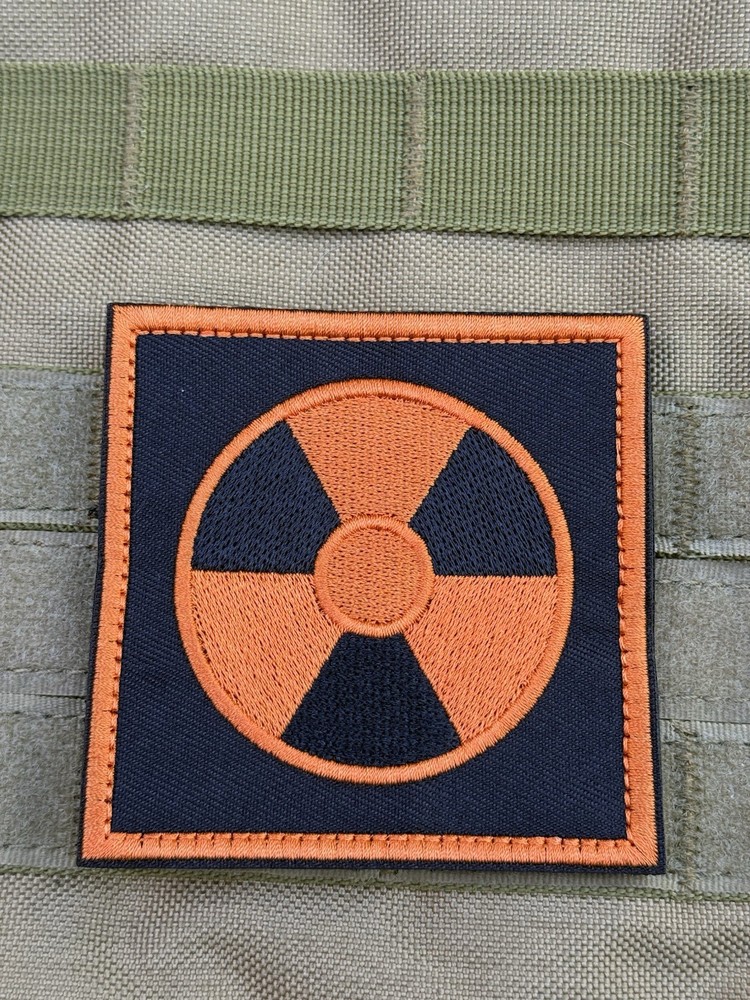 Nuclear Warning Radiation Atomic Power Fallout Chernobyl Hook Loop Patch