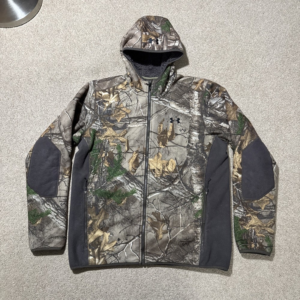 Under Armour Stealth Coldgear Storm Camo Hooded Jacket Realtree Large