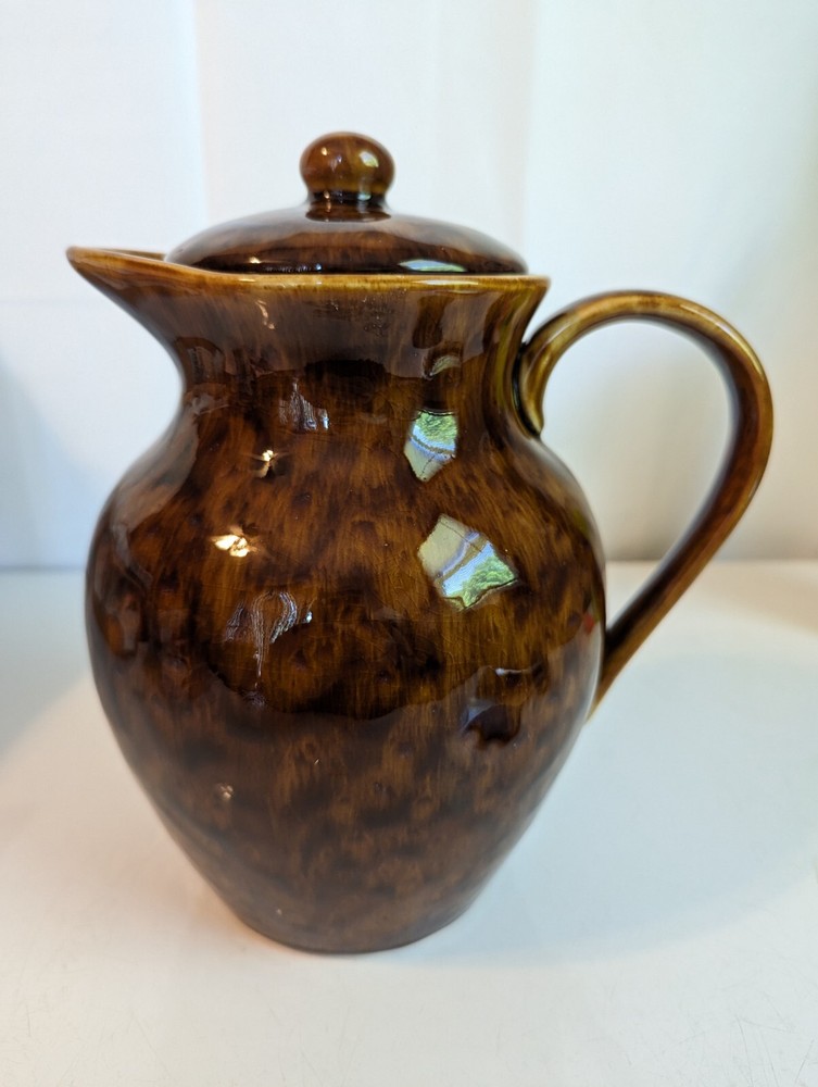 Tasia Brown Drip Glaze Pitcher