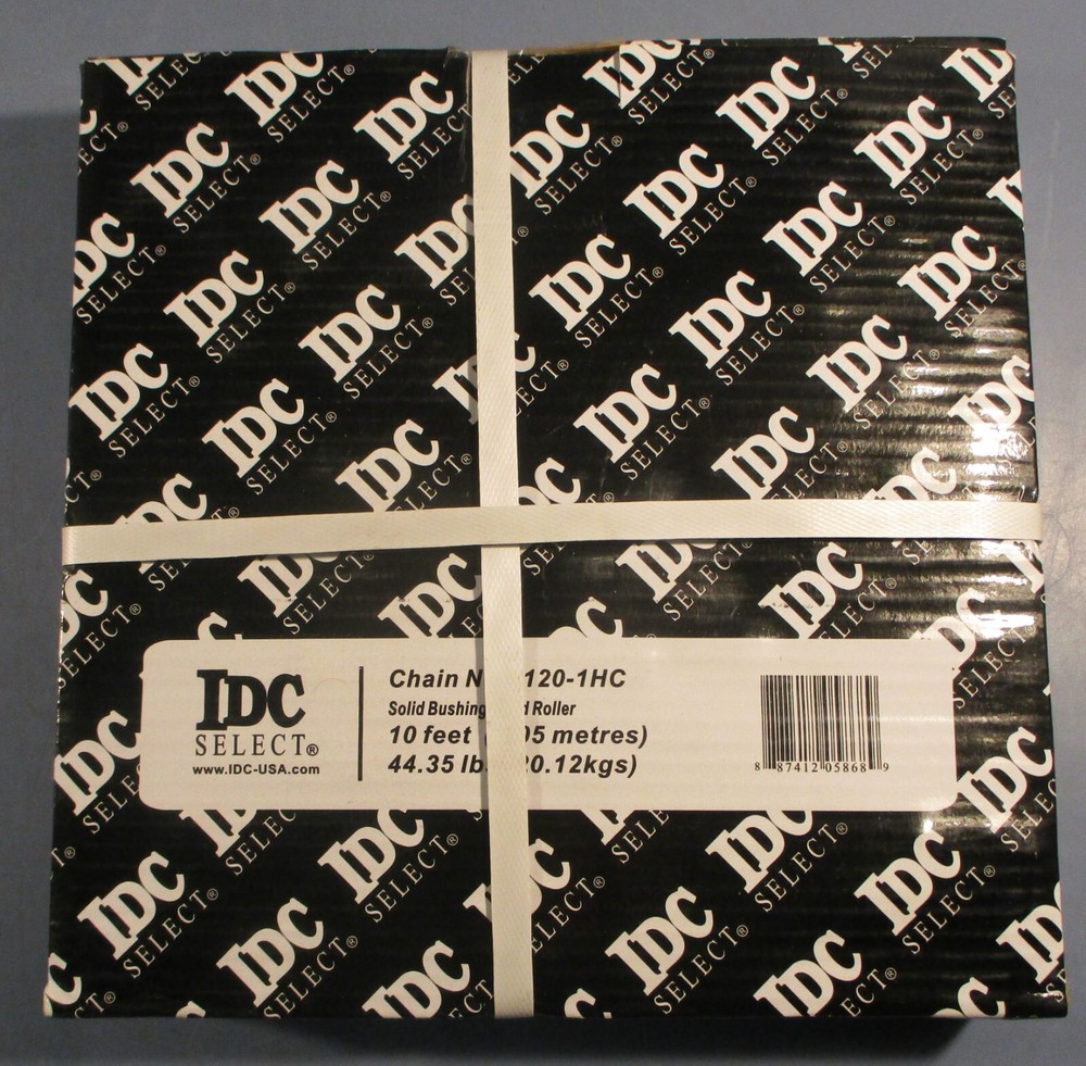 IDC Select 120-1HC Solid Bushing Solid Roller Chain 120H-1C 10' L Factory Seal