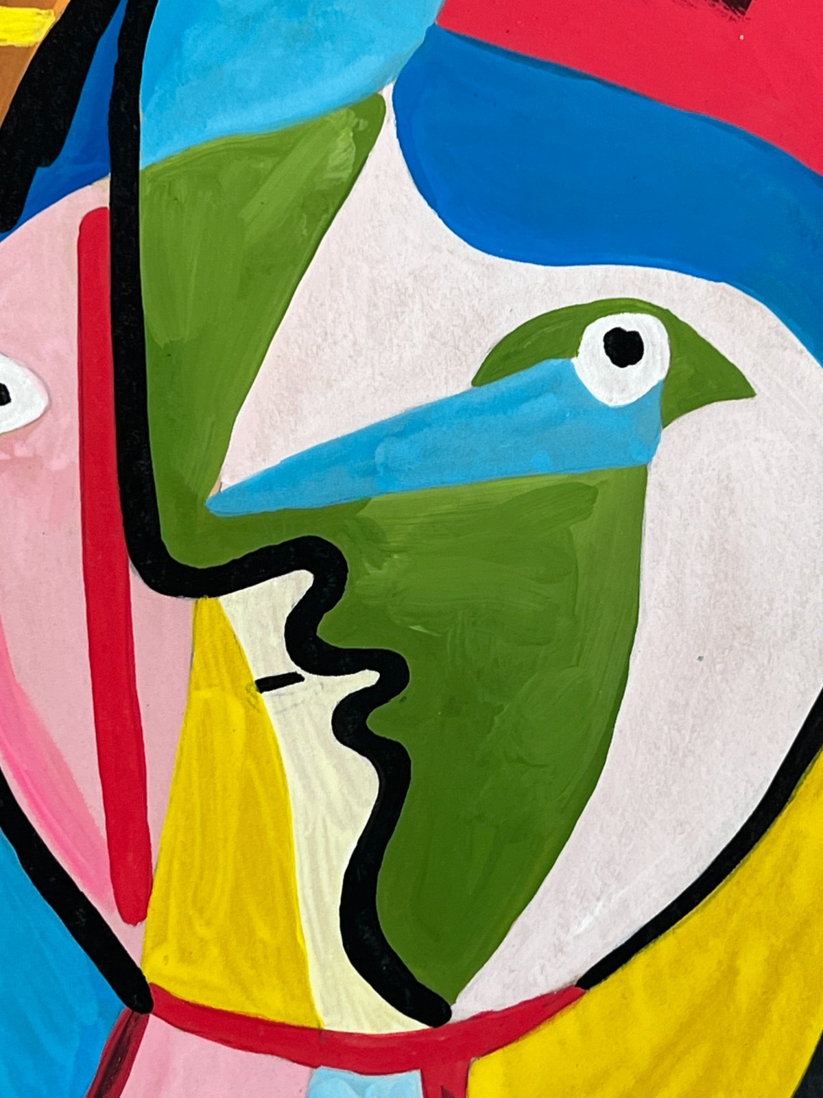 Pablo Picasso Drawing on paper (Handmade) signed and stamped mixed media.