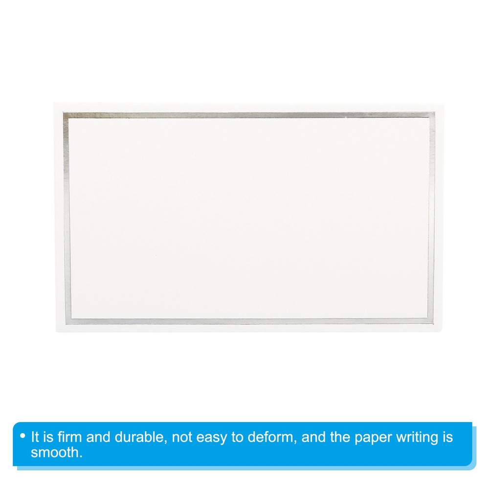 Greeting tickets, 25pcs white ticket, silver white tone