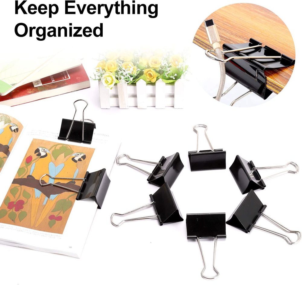 Extra Large Binder Clips 2.4 ″ Width for Office -1.3 Inch Capacity 8 Pcs