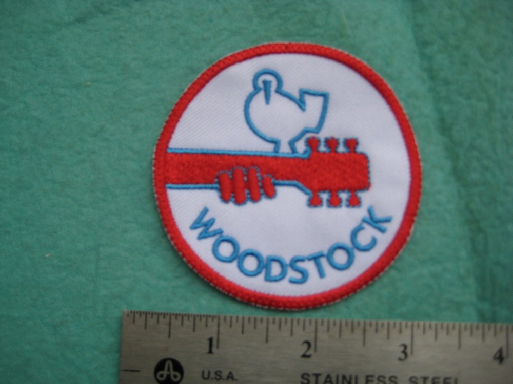 Red Woodstock Music Fest Hat Patch