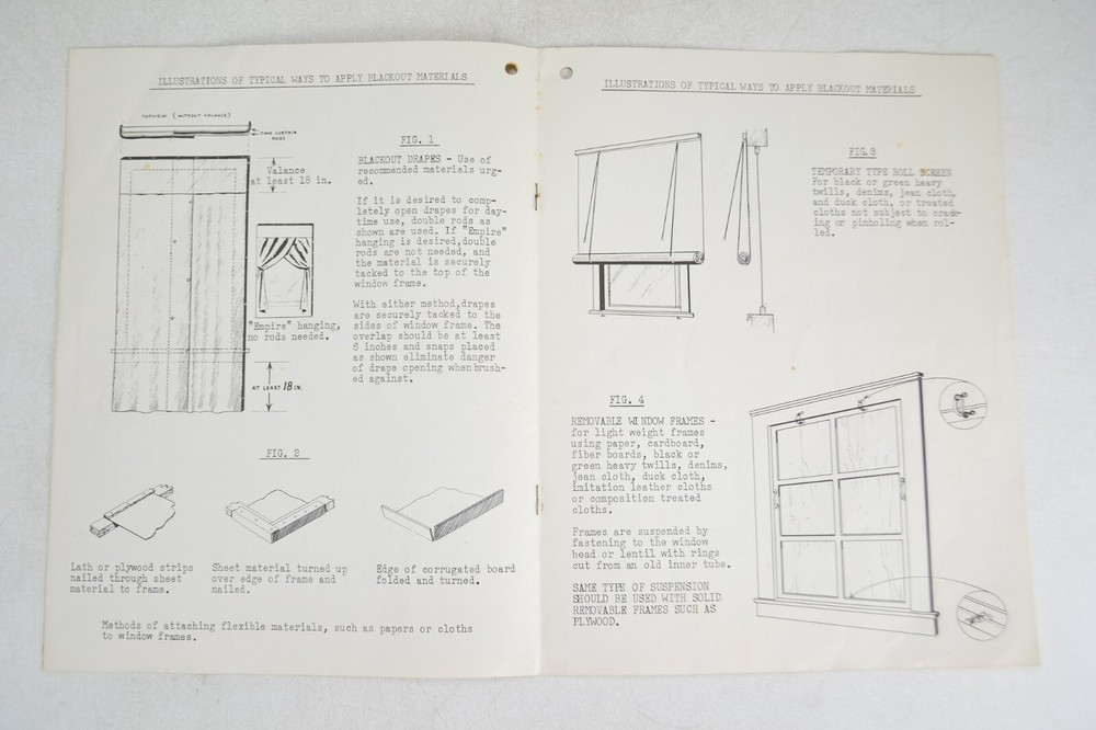 WWII Ephemera, 1941 Blackout Pointers, Air Raid Instruction, Pacific Gas & Elect