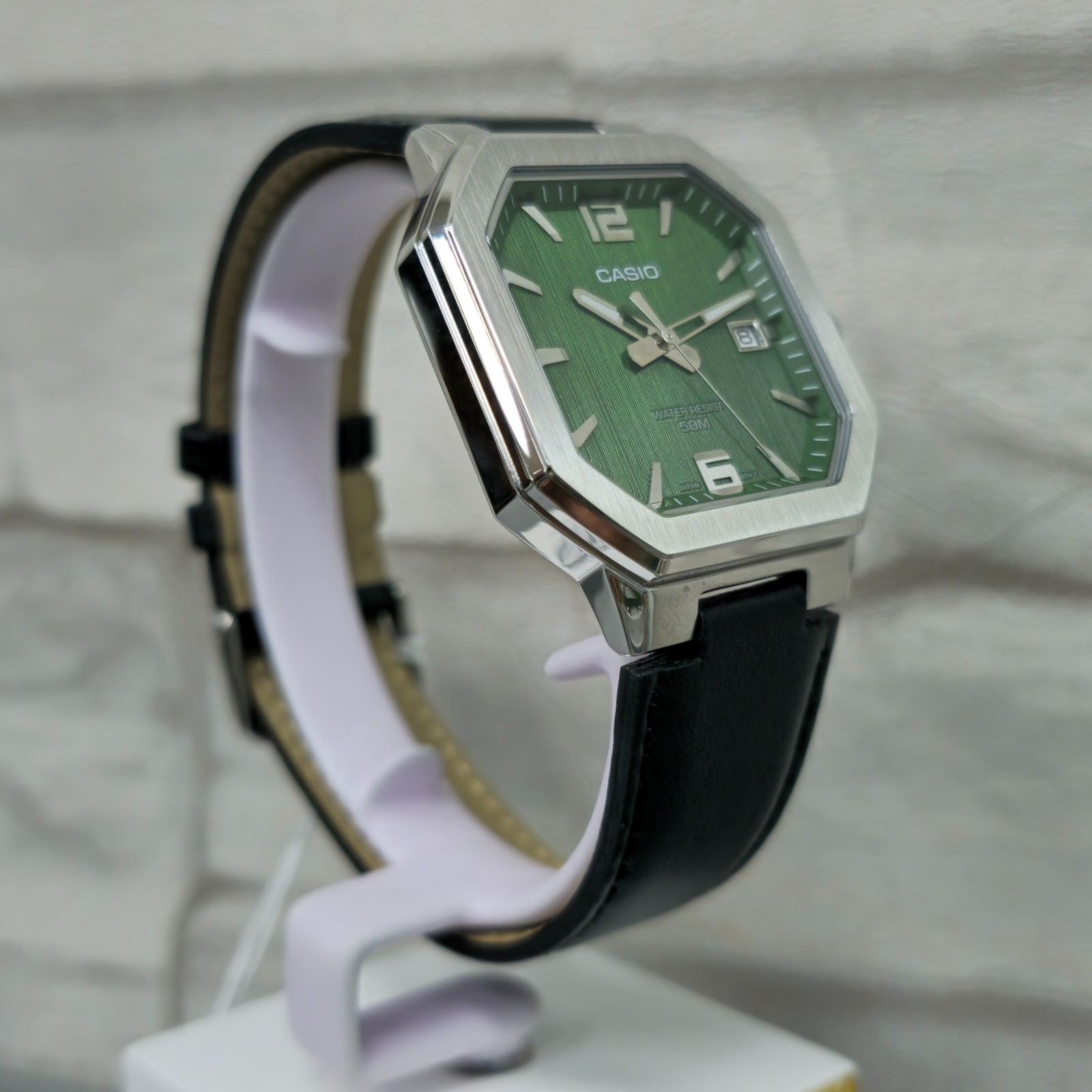 CASIO MTP‑B195 Series MTP-B195L-3AV Green Dial Analog 38 mm New Men’s Watch