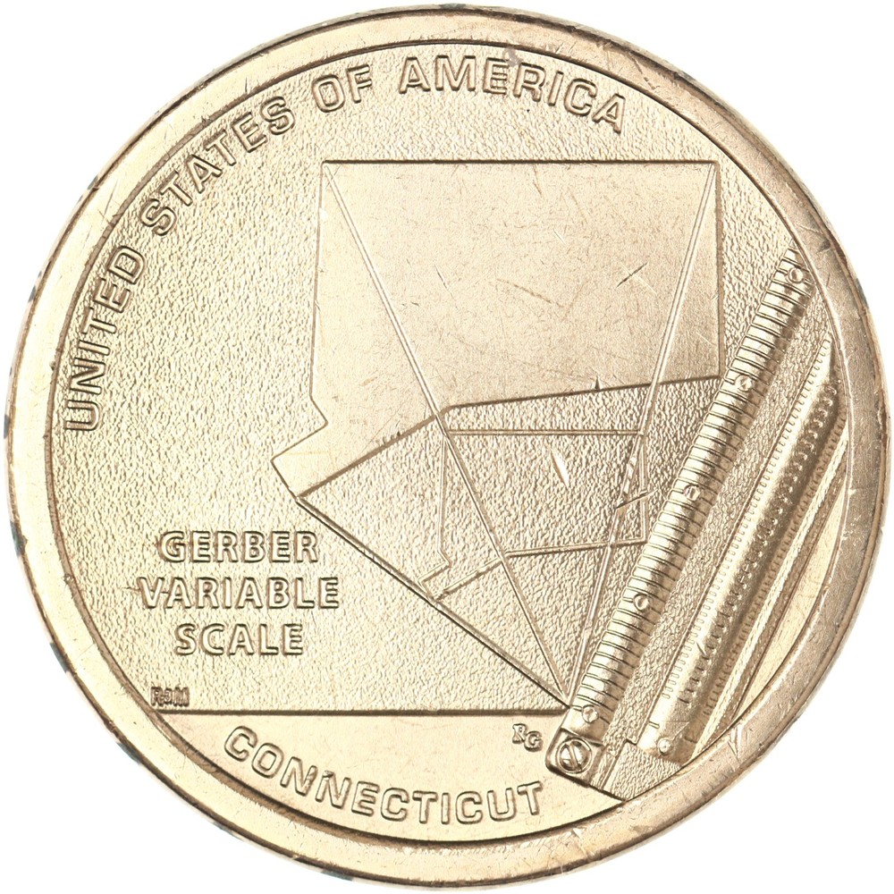 2020 P American Innovation Connecticut Gerber Variable Scale Dollar BU