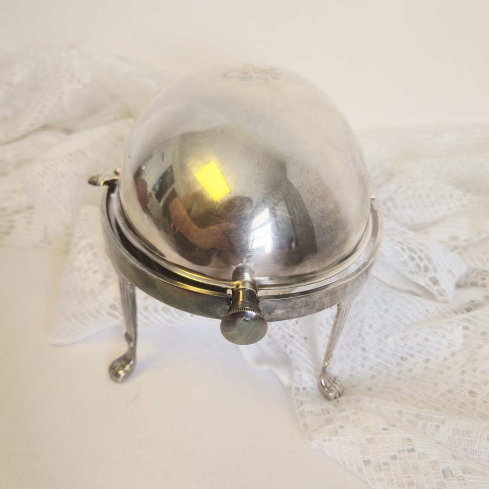 Victoria Silver Plated Dome Roll Top Dish Server Warmer Tableware