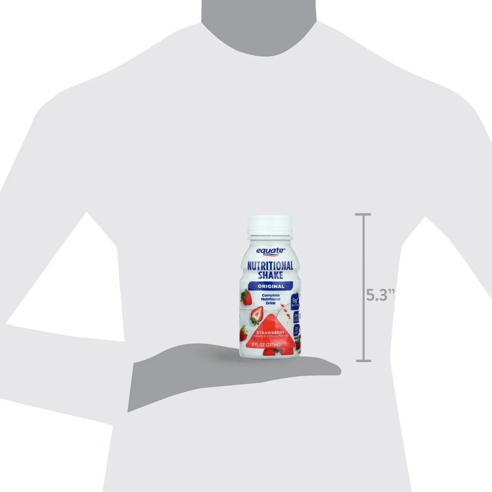Strawberry Nutritional Meal Replacement Shake 8oz Bottles 24 Pack