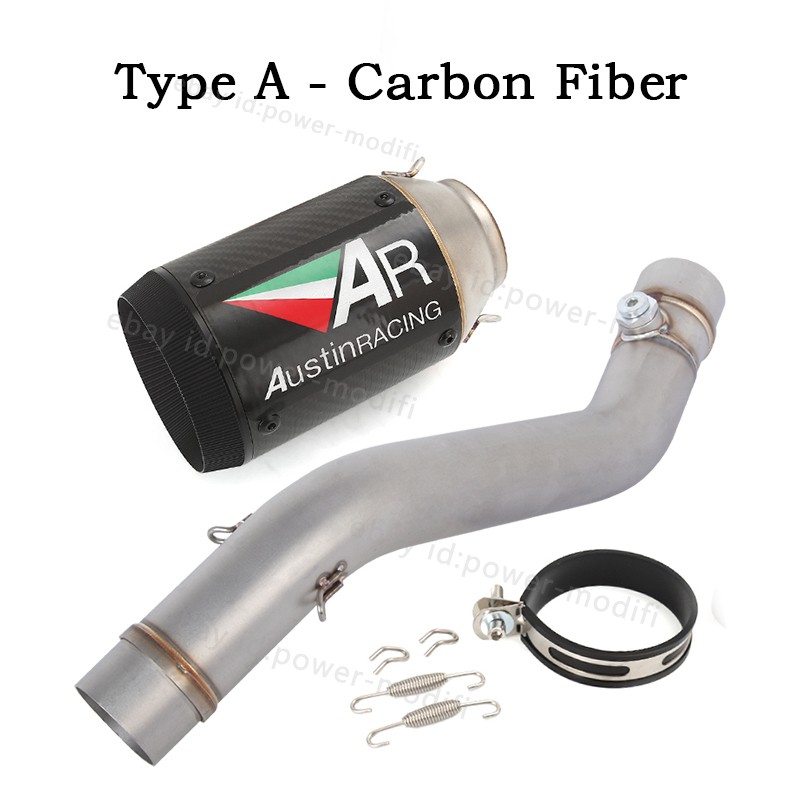 For Ninja ZX6R 2024-2026 Carbon Exhaust Mid Link Pipe Slip On Kawasaki Muffler