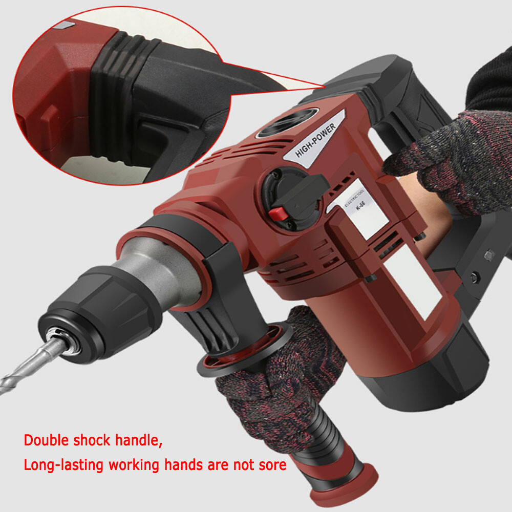 220V 3880W Hammer Drill Powerful Variable Speed Industrial Electric Corded Drill