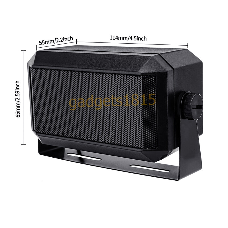 Rectangular External Communications Speaker for CB, Ham & GMRS Radios & Scanners