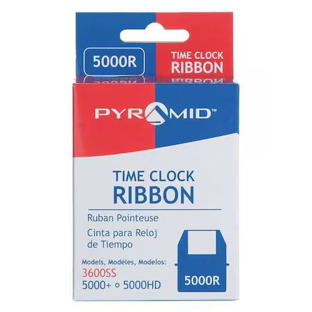 Pyramid 5000R Time Clock Replacement Ribbon, Black