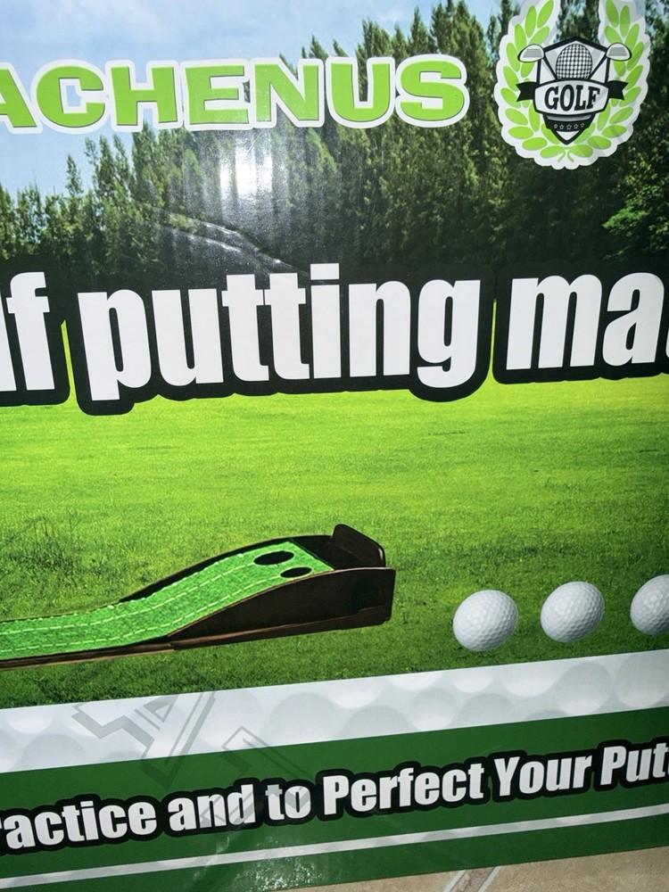 DACHENUS Perfect Putting Practice Pad with Auto ReturnGolf Putting Mat.