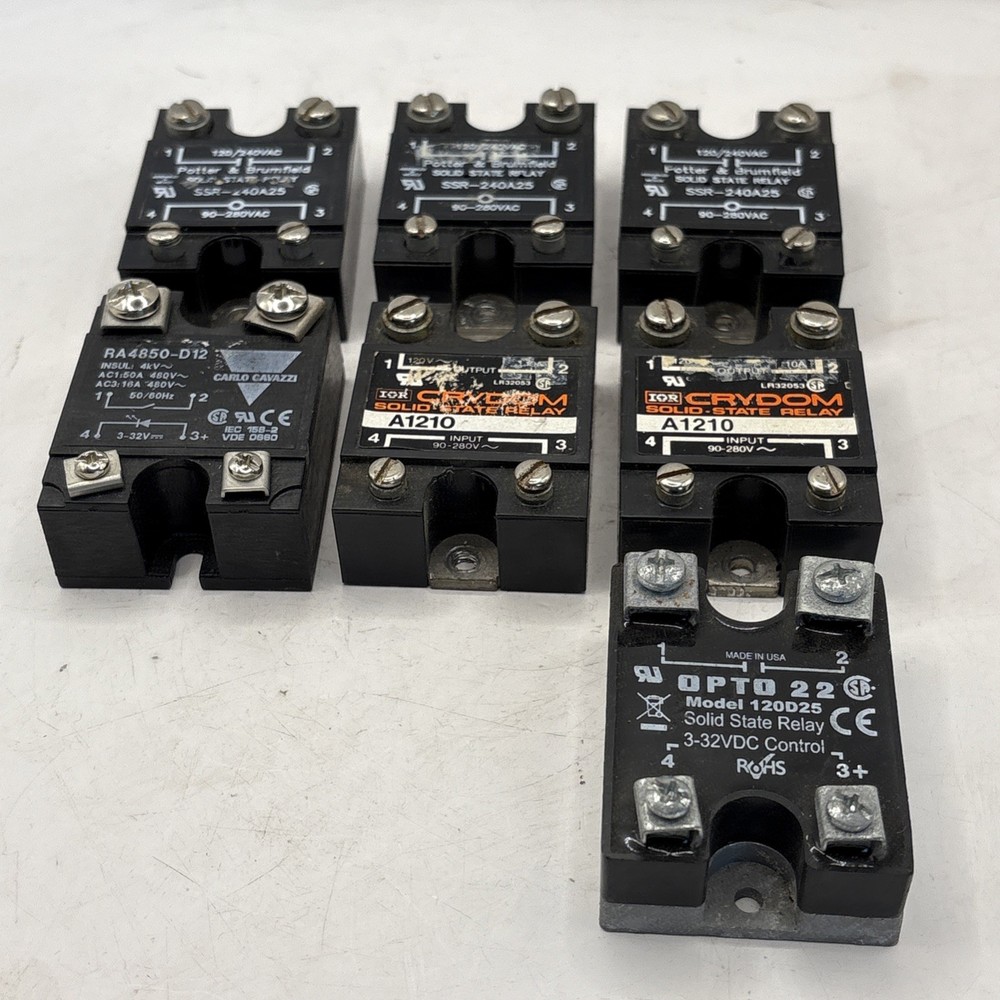 Lot Of 7 Assorted Solid State Relays