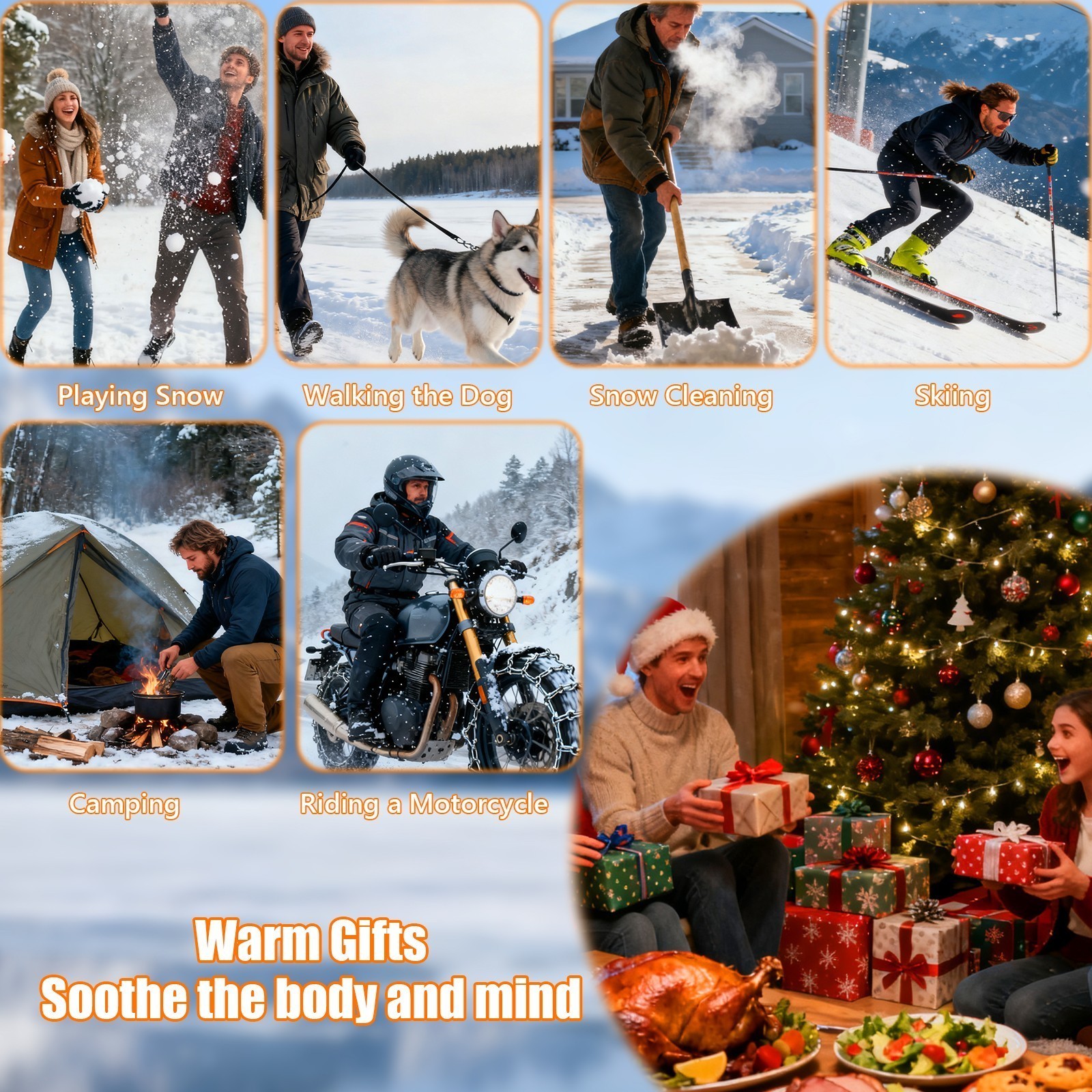 9000mAh Heated Socks & Hand Warmer for Men Women,Rechargeable Heated Socks Xmas