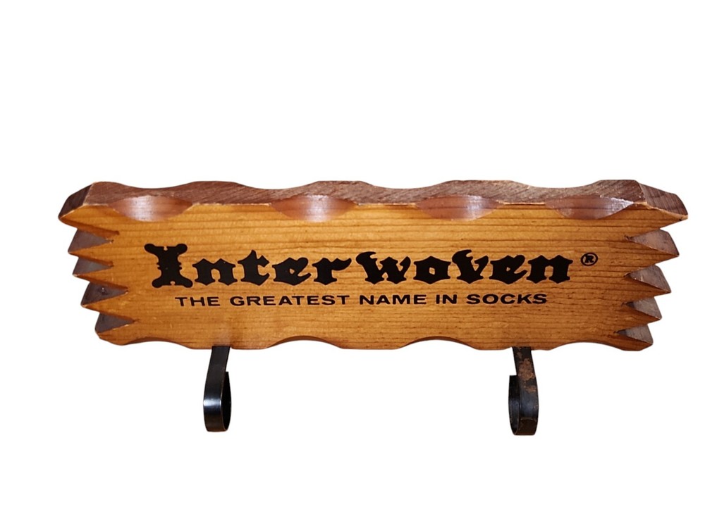 Vintage Interwoven Socks Display Sign