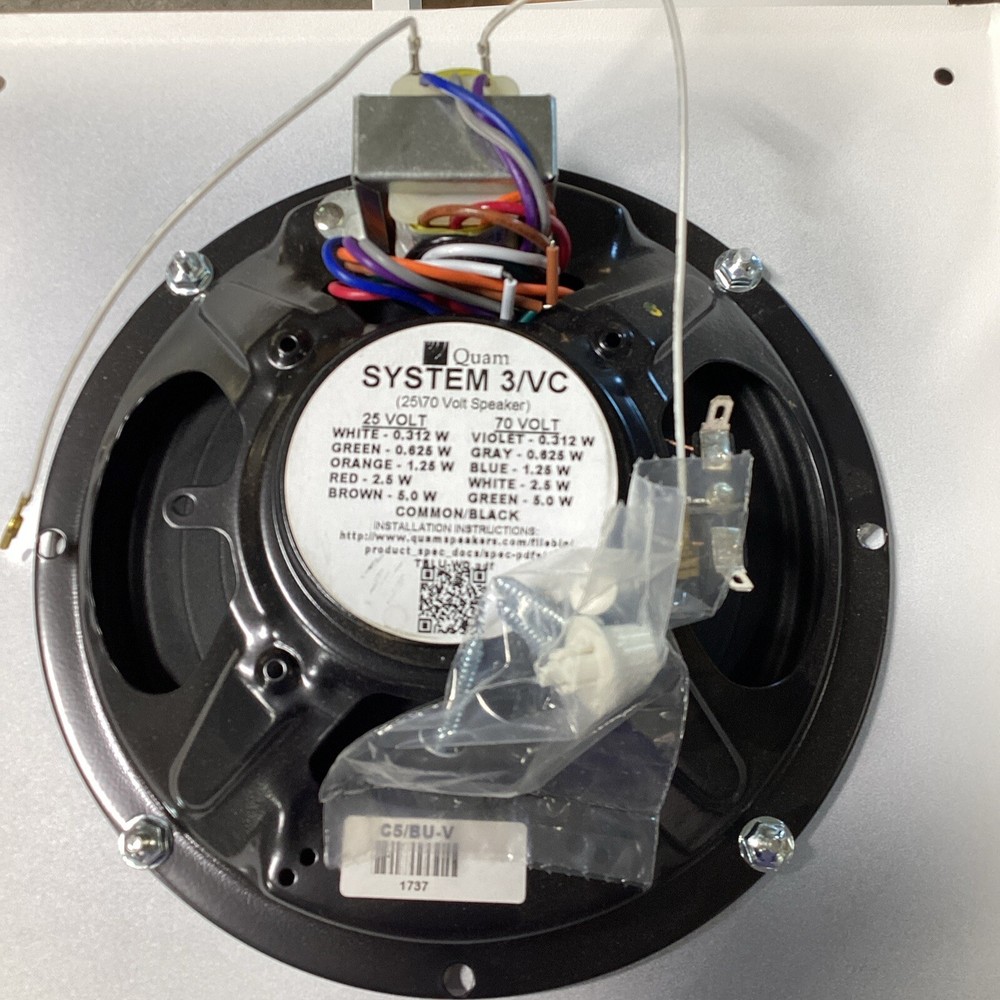 Quam SYSTEM 3/VC 8" Slanted Square Surface Wall-Mount Speaker Volume Control