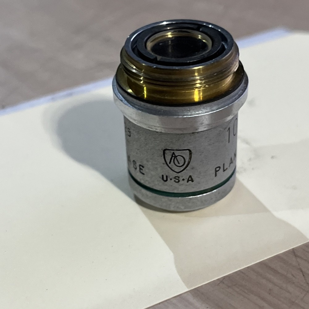 AO 10X 10/.25 PLAN ACHROMAT DARK PHASE MICROSCOPE OBJECTIVE